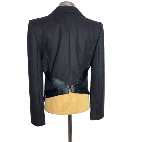 Emporio Armani Authentic Vintage Women's 8 Black Tuxedo Jacket - Picture 1 of 12